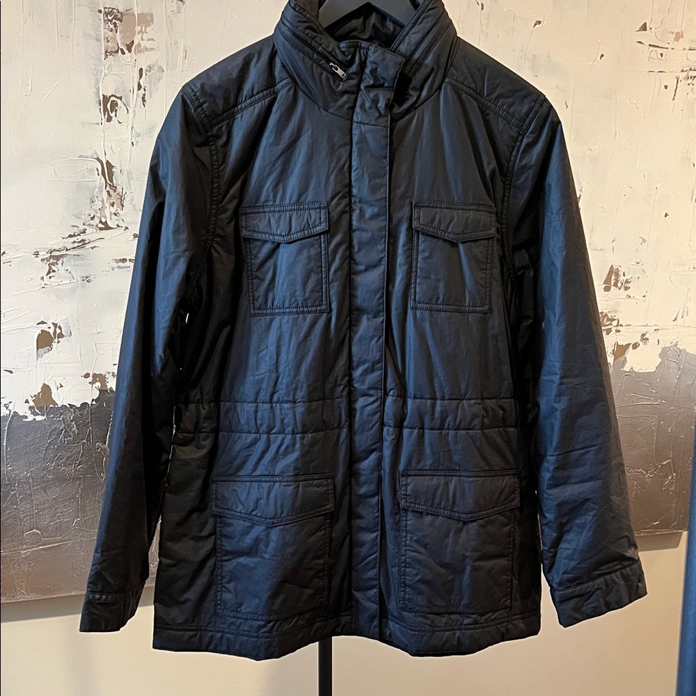 Eileen Fisher Black Casual Military Style Jacket